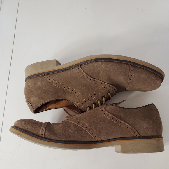 Johnston & Murphy Olive Green Suede Oxfords 9.5 - Picture 6 of 11